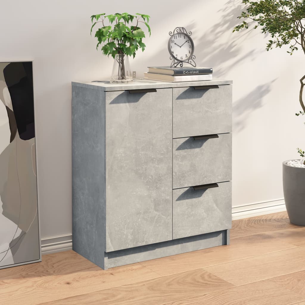 vidaXL Szafka, szarość betonu, 60x30x70 cm, materiał drewnopochodny