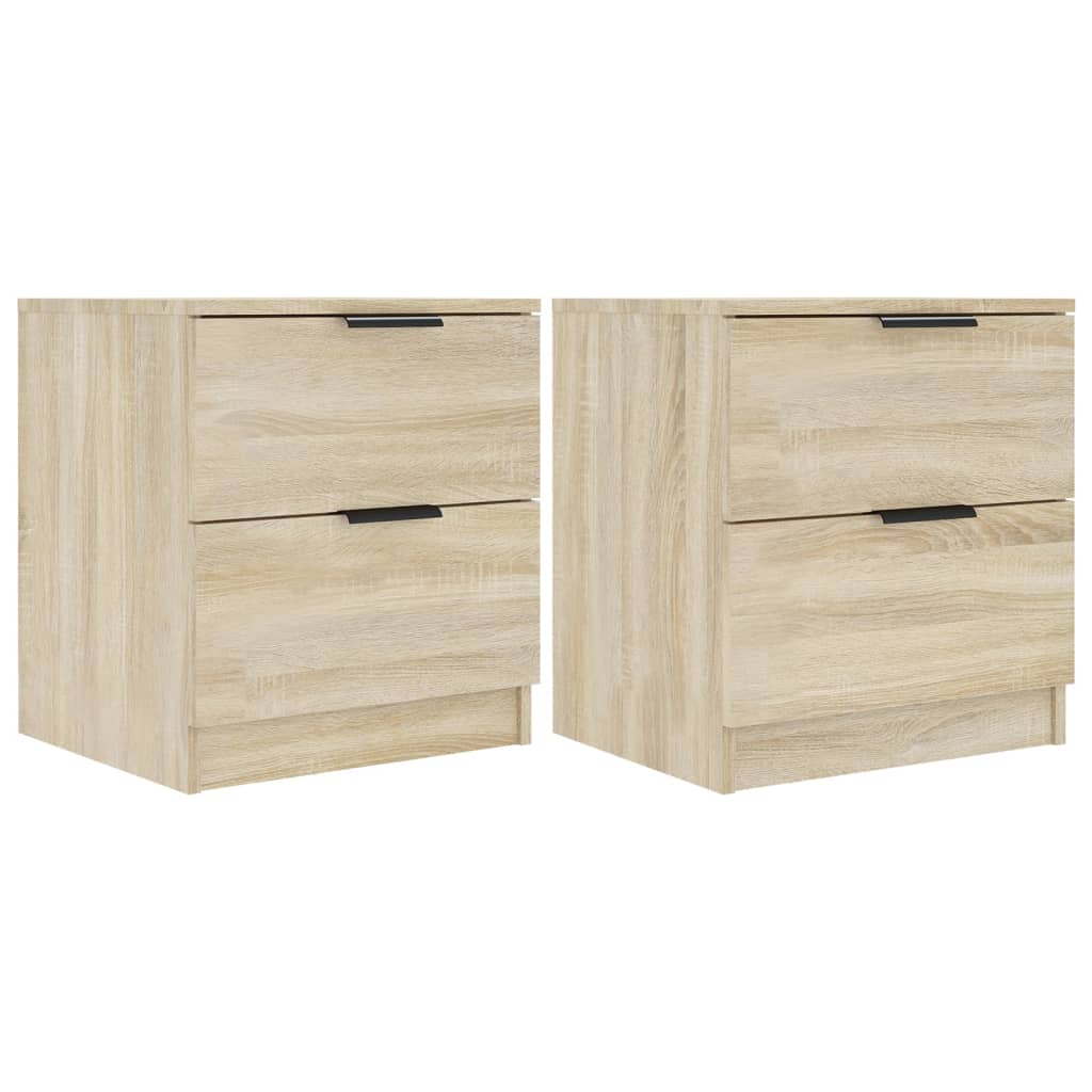 vidaXL Szafki nocne, 2 szt., dąb sonoma, materiał drewnopochodny