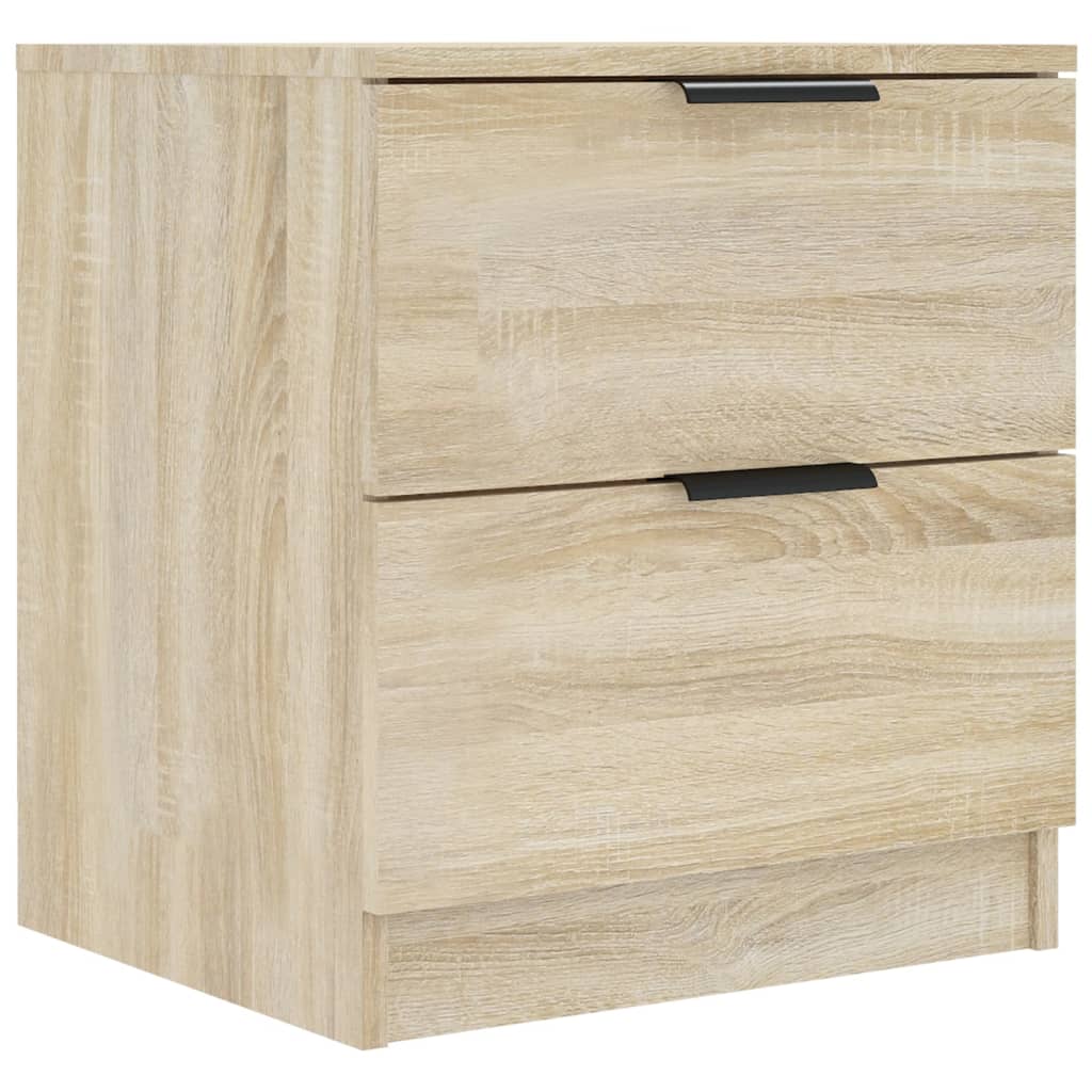 vidaXL Szafki nocne, 2 szt., dąb sonoma, materiał drewnopochodny
