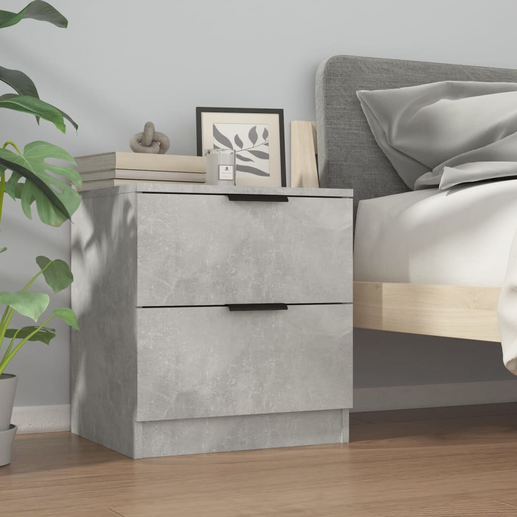 vidaXL Szafki nocne, 2 szt., szarość betonu, materiał drewnopochodny