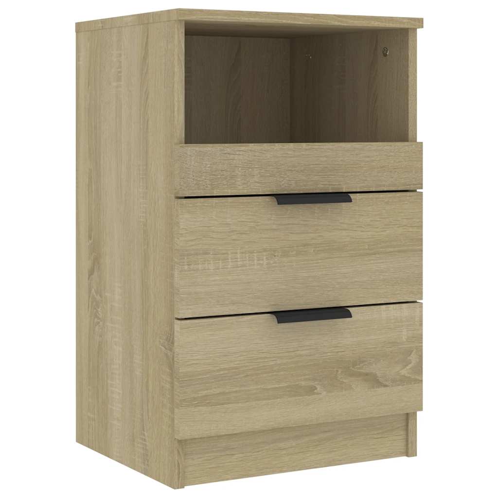 vidaXL Szafki nocne, 2 szt., dąb sonoma, materiał drewnopochodny