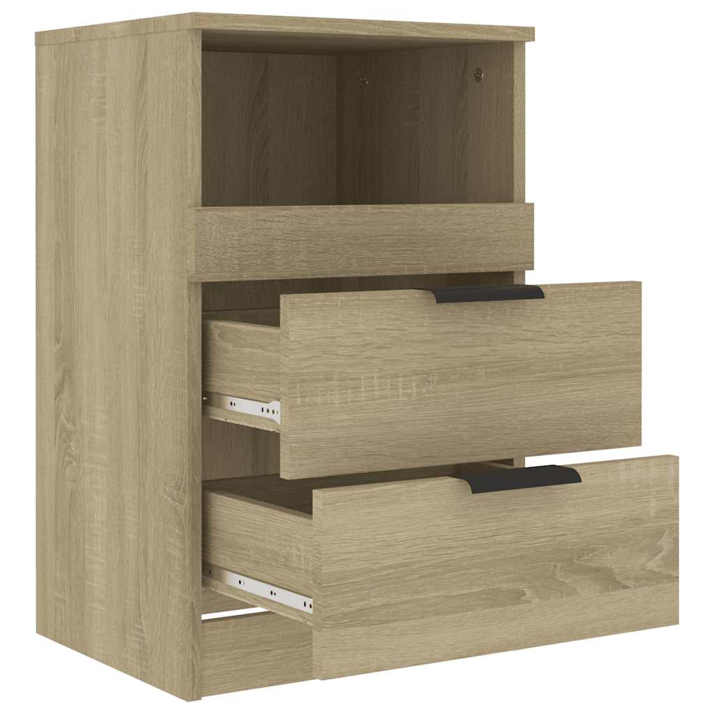 vidaXL Szafki nocne, 2 szt., dąb sonoma, materiał drewnopochodny