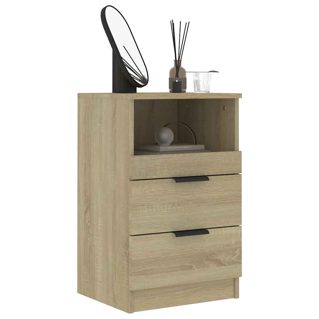 vidaXL Szafki nocne, 2 szt., dąb sonoma, materiał drewnopochodny