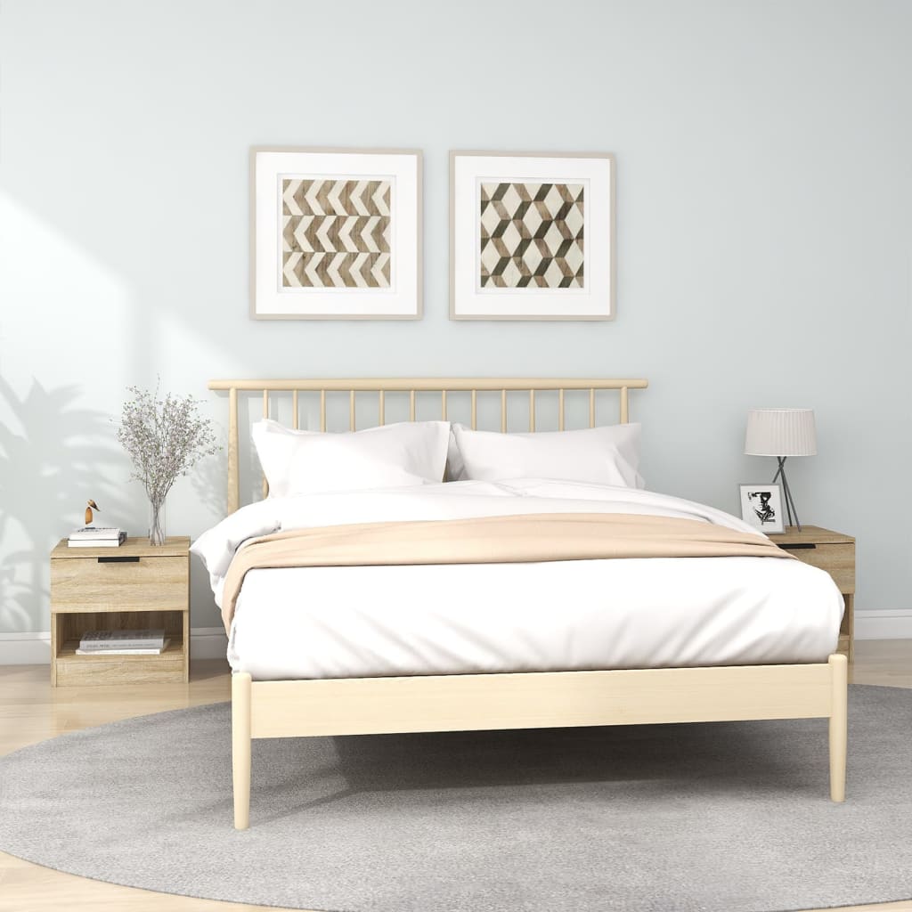 vidaXL Szafki nocne, 2 szt., dąb sonoma, materiał drewnopochodny