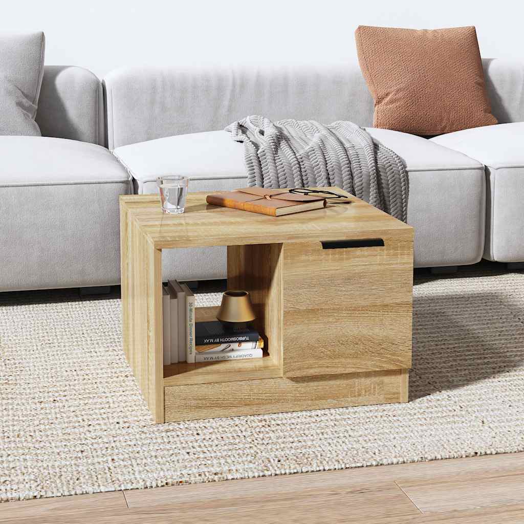 vidaXL Stolik kawowy, dąb sonoma, 50x50x36 cm, materiał drewnopochodny
