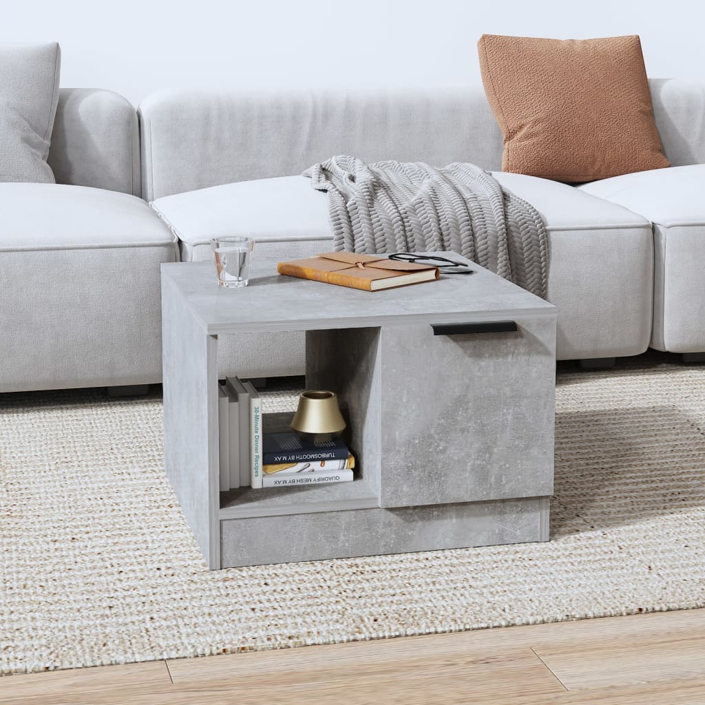 vidaXL Stolik kawowy, betonowy, 50x50x36 cm, materiał drewnopochodny