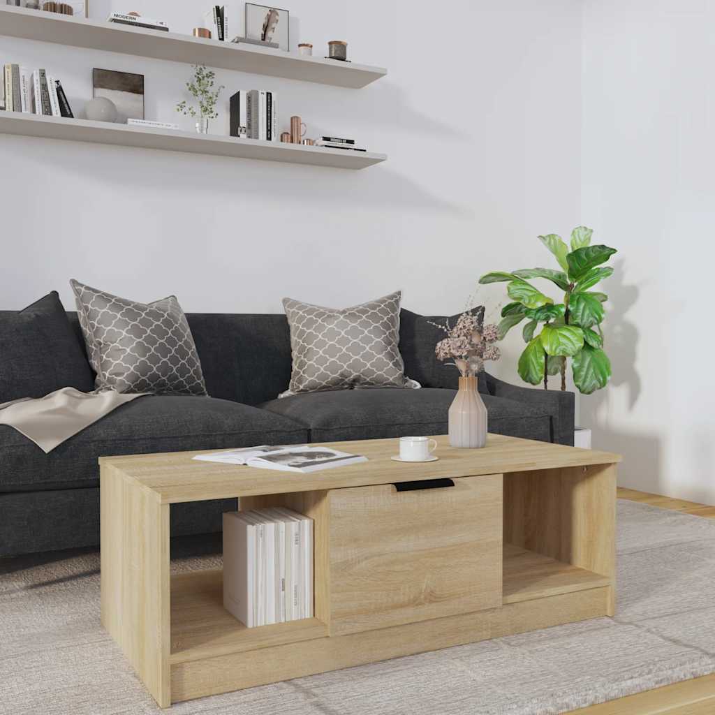 vidaXL Stolik kawowy, kolor dąb sonoma, 102x50x36 cm