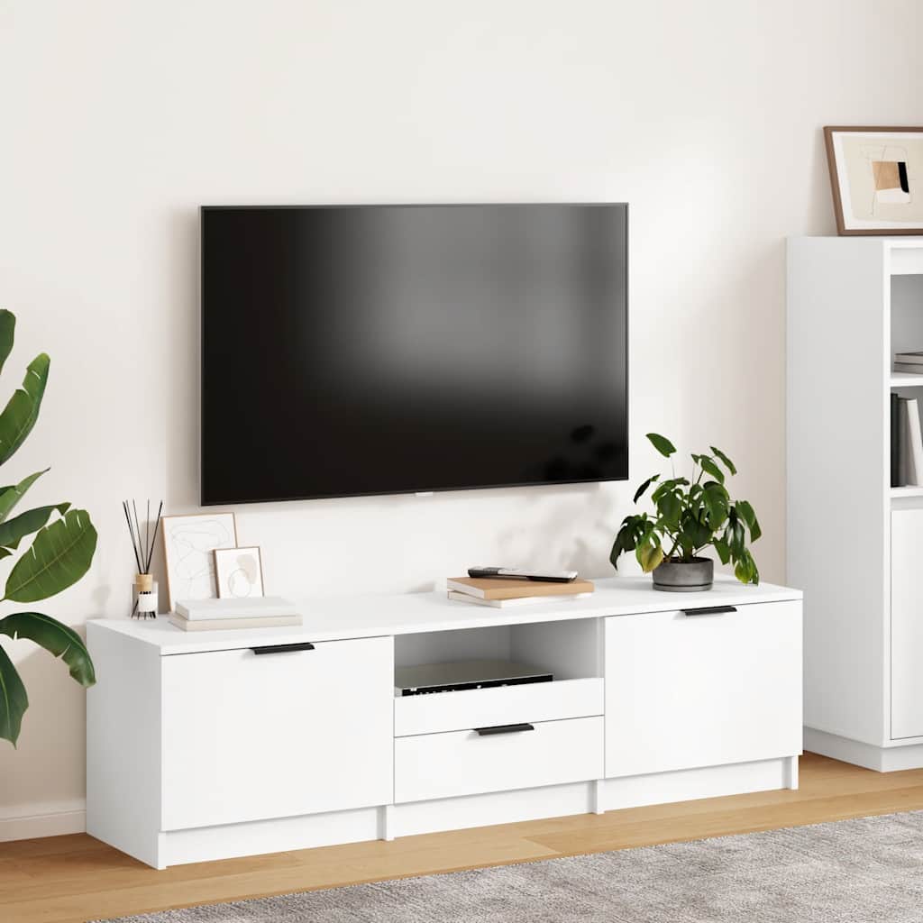 vidaXL Szafka RTV Biała 140x35x40 cm Drewno inżynieryjne