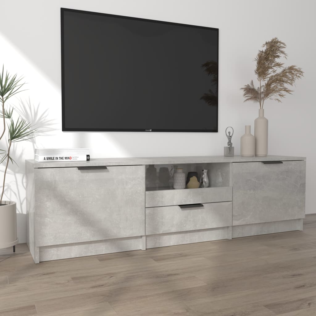 vidaXL Szafka pod telewizor, szarość betonu, 140x35x40 cm