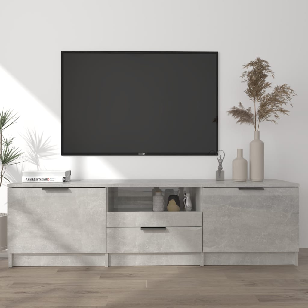 vidaXL Szafka pod telewizor, szarość betonu, 140x35x40 cm