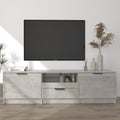 vidaXL Szafka pod telewizor, szarość betonu, 140x35x40 cm