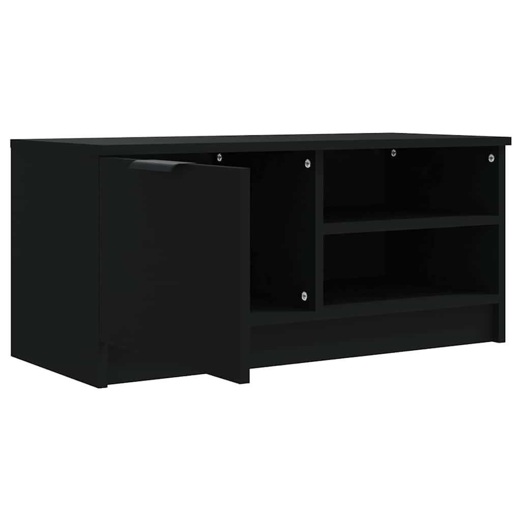 vidaXL Szafki pod TV, 2 szt., czarne, 80x35x36,5 cm