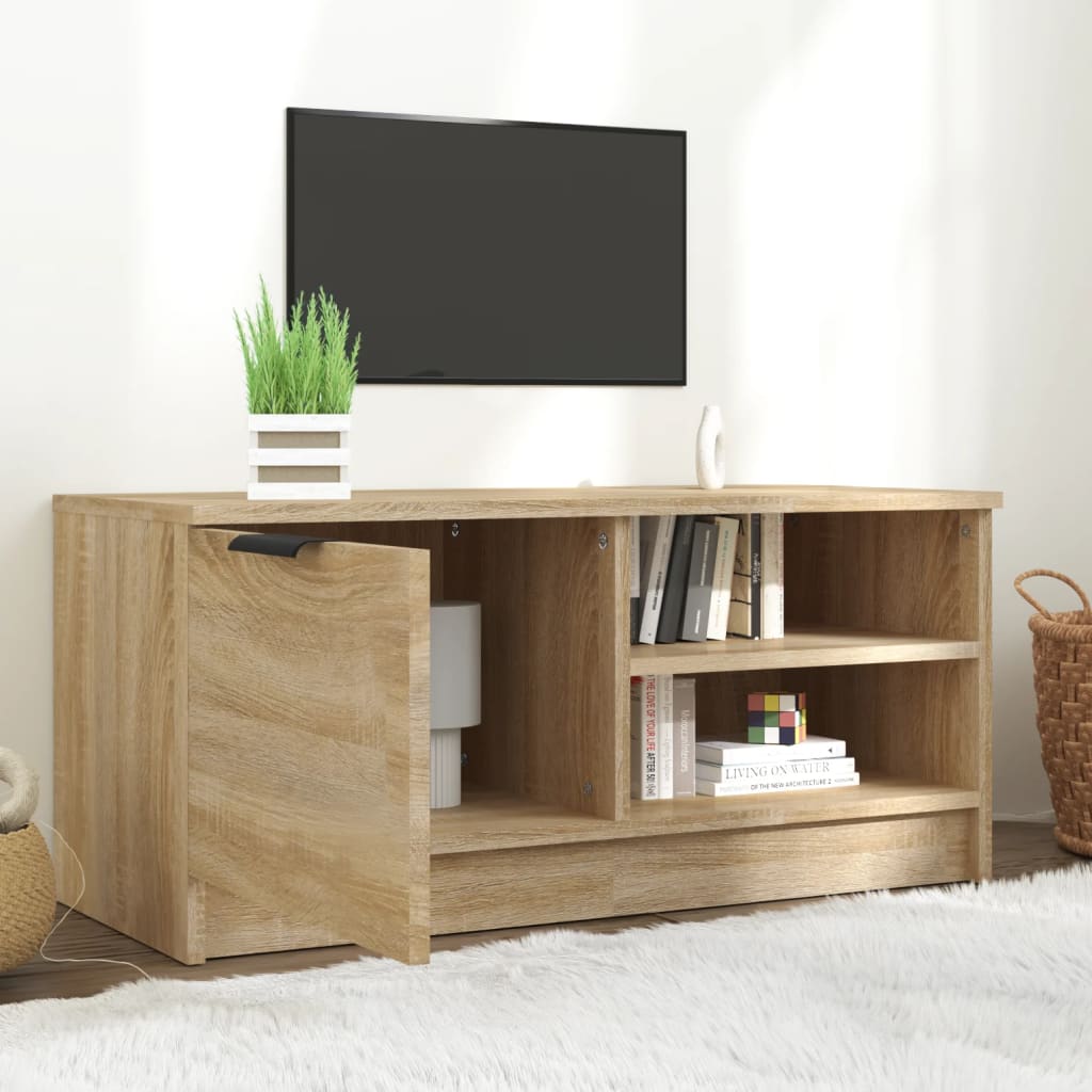 vidaXL Szafka pod TV, dąb sonoma, 80x35x36,5 cm