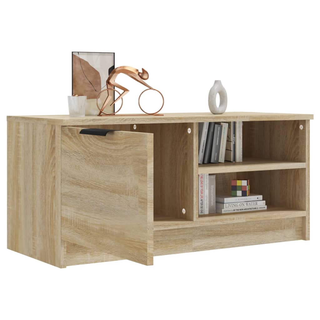 vidaXL Szafka pod TV, dąb sonoma, 80x35x36,5 cm