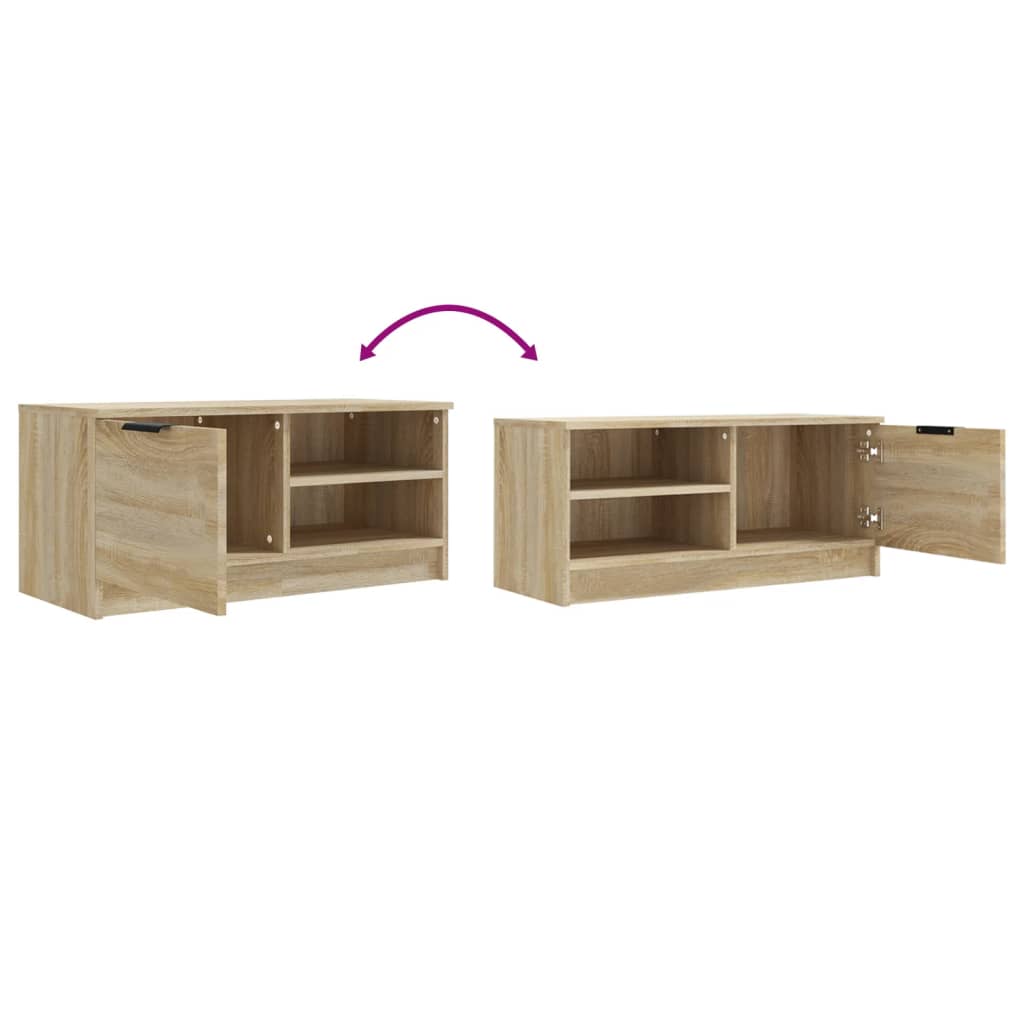 vidaXL Szafka pod TV, dąb sonoma, 80x35x36,5 cm