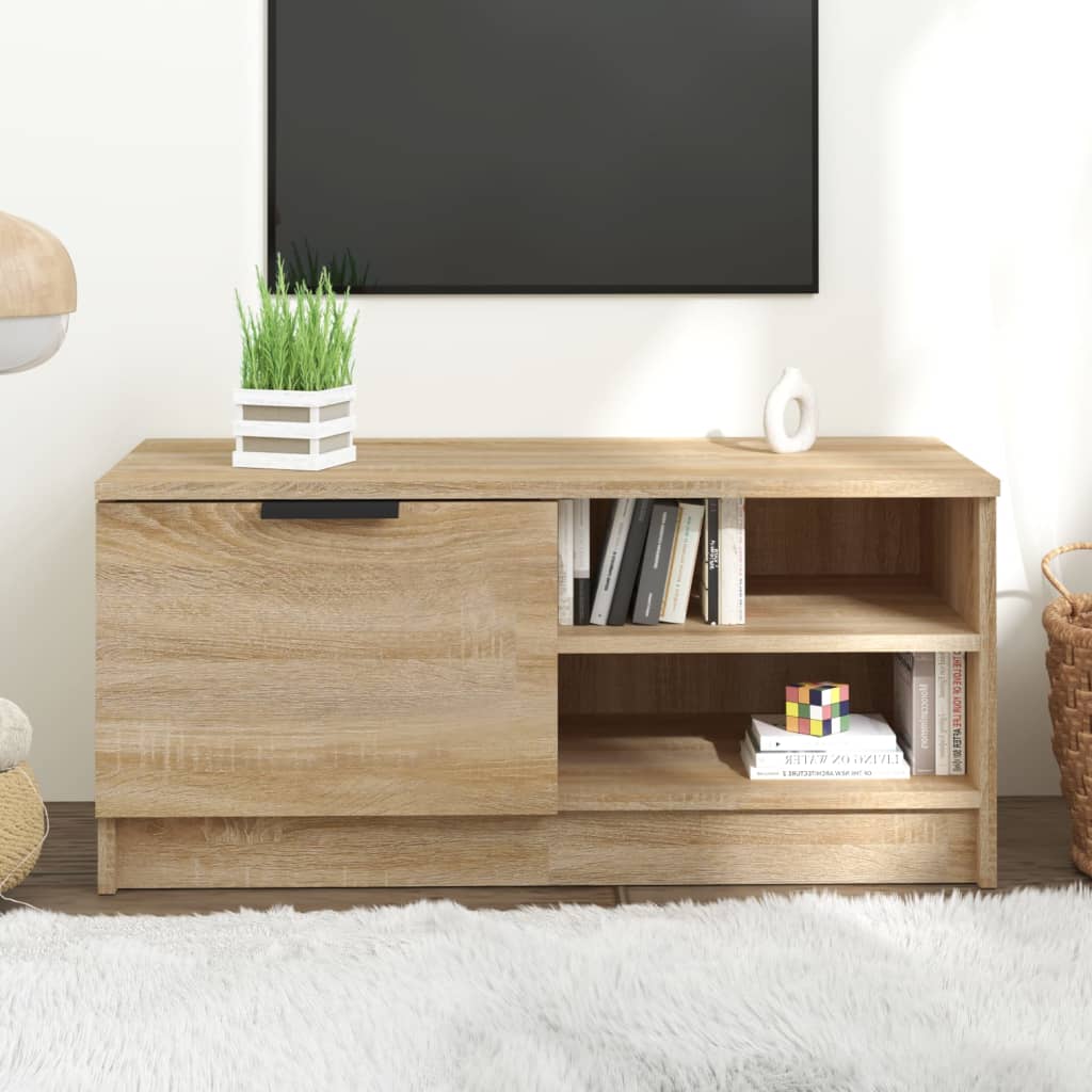 vidaXL Szafka pod TV, dąb sonoma, 80x35x36,5 cm