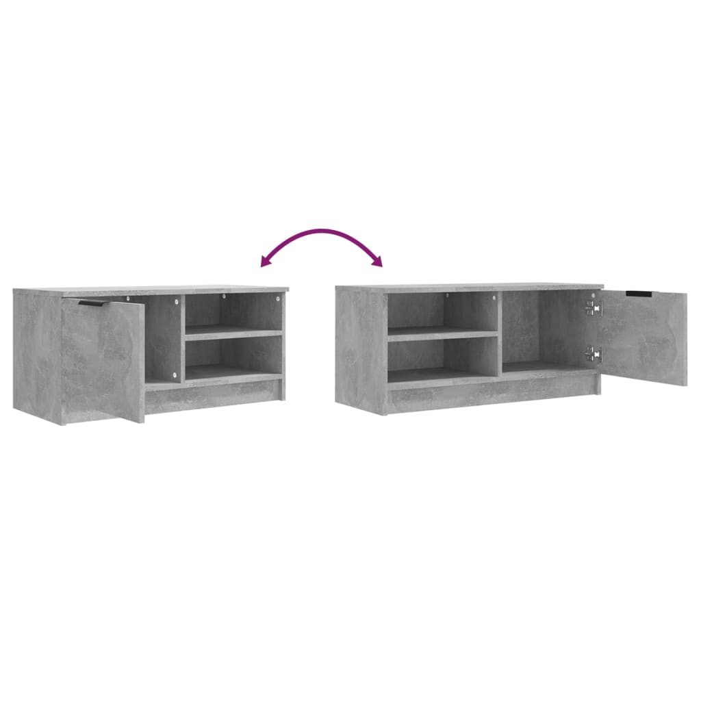 vidaXL Szafka pod TV, szarość betonu, 80x35x36,5 cm