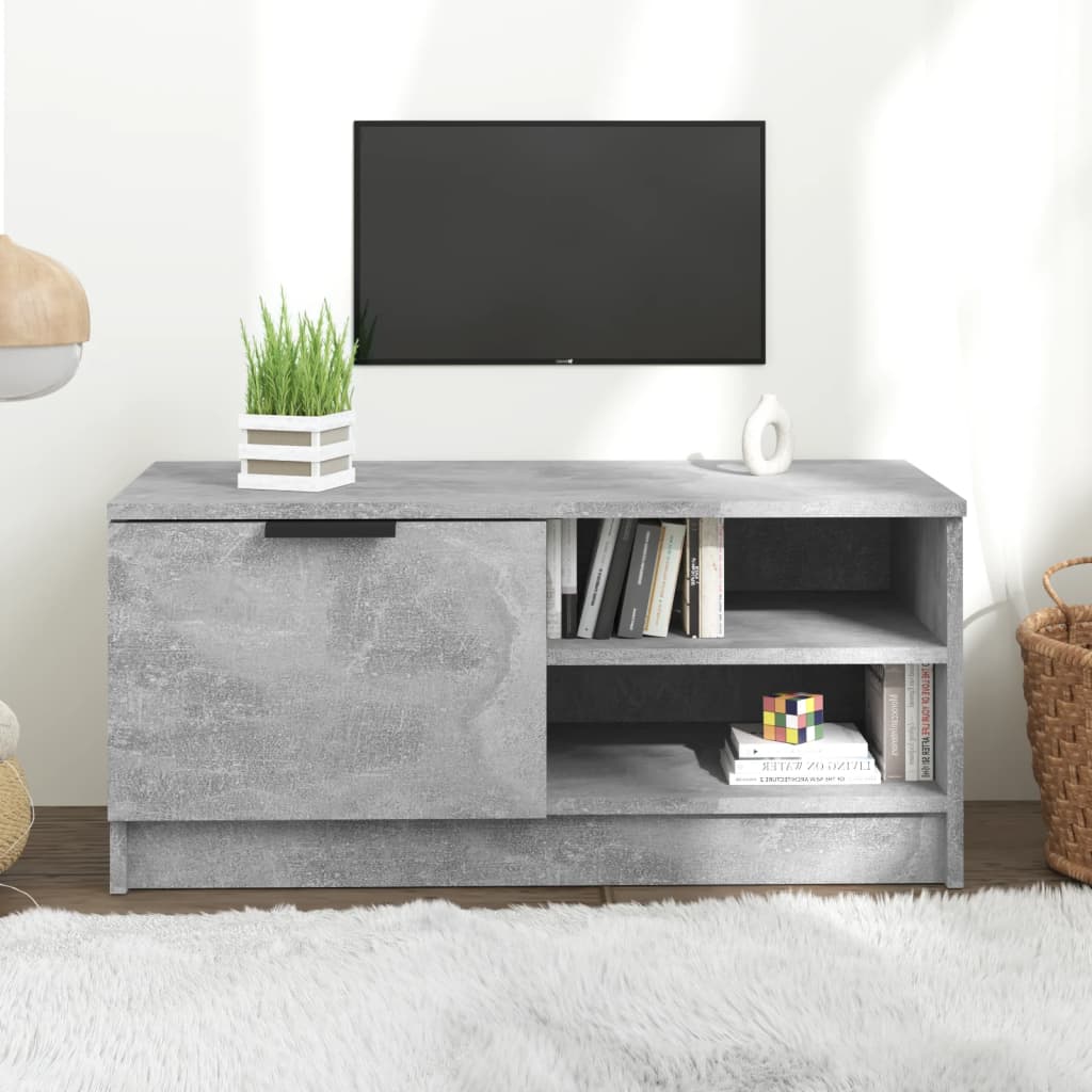 vidaXL Szafka pod TV, szarość betonu, 80x35x36,5 cm