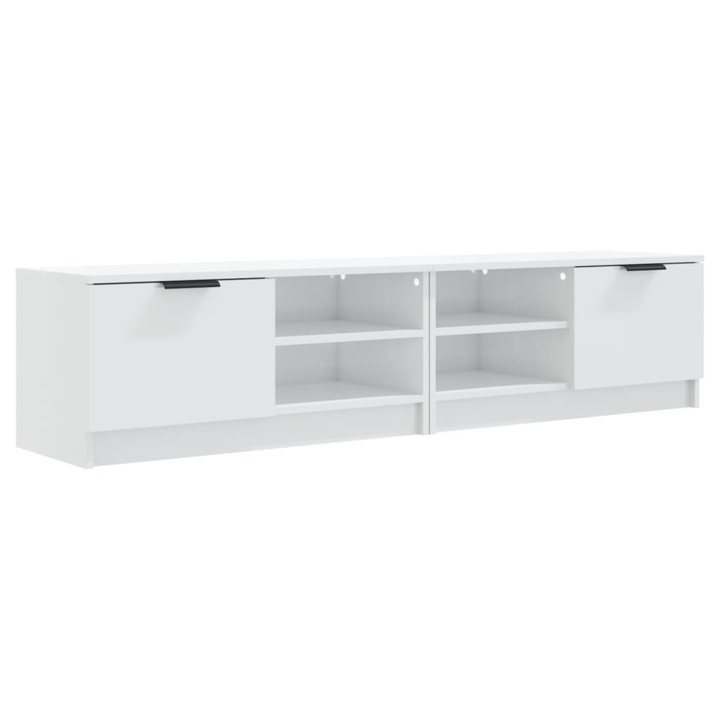 vidaXL Szafki pod TV, 2 szt., białe, wysoki połysk, 80x35x36,5 cm