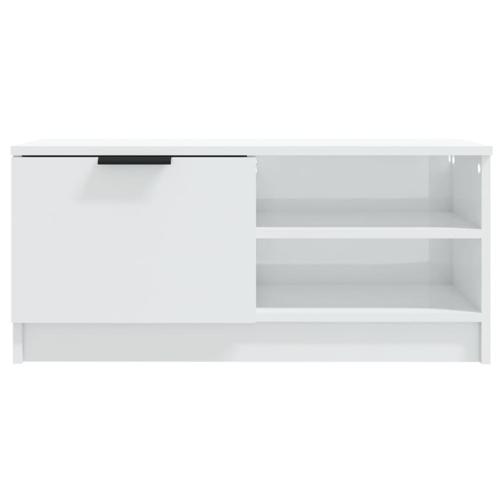 vidaXL Szafki pod TV, 2 szt., białe, wysoki połysk, 80x35x36,5 cm