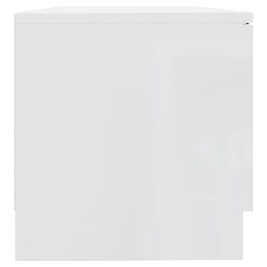 vidaXL Szafki pod TV, 2 szt., białe, wysoki połysk, 80x35x36,5 cm