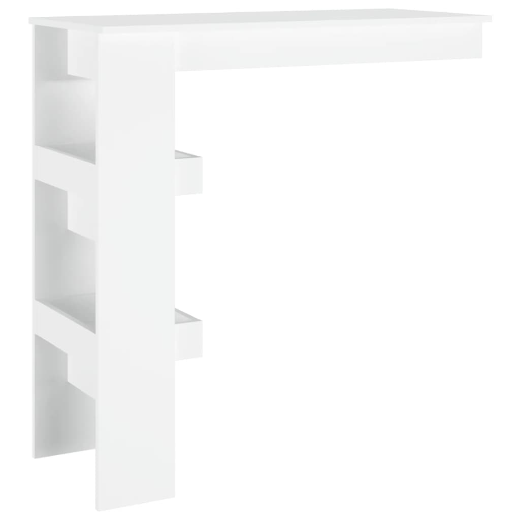 vidaXL Stolik barowy, biały, 102x45x103,5 cm, materiał drewnopochodny