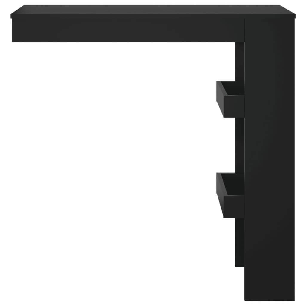 vidaXL Stolik barowy, czarny, 102x45x103,5 cm, materiał drewnopochodny