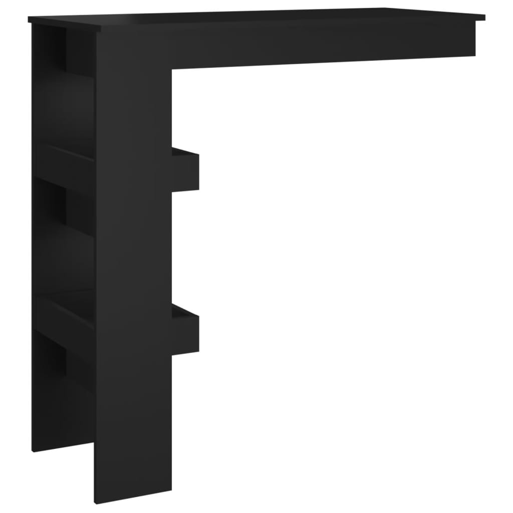 vidaXL Stolik barowy, czarny, 102x45x103,5 cm, materiał drewnopochodny
