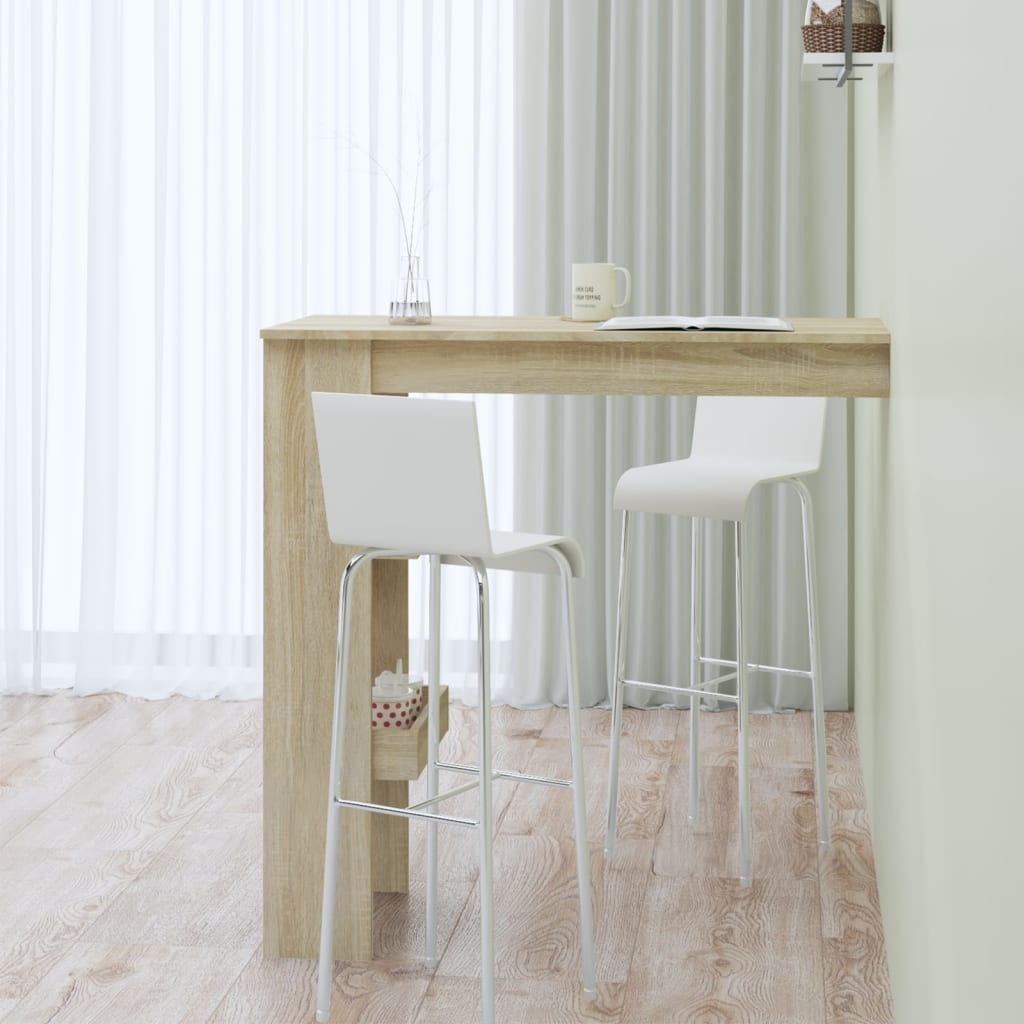 vidaXL Stolik barowy, sonoma, 102x45x103,5 cm, materiał drewnopochodny