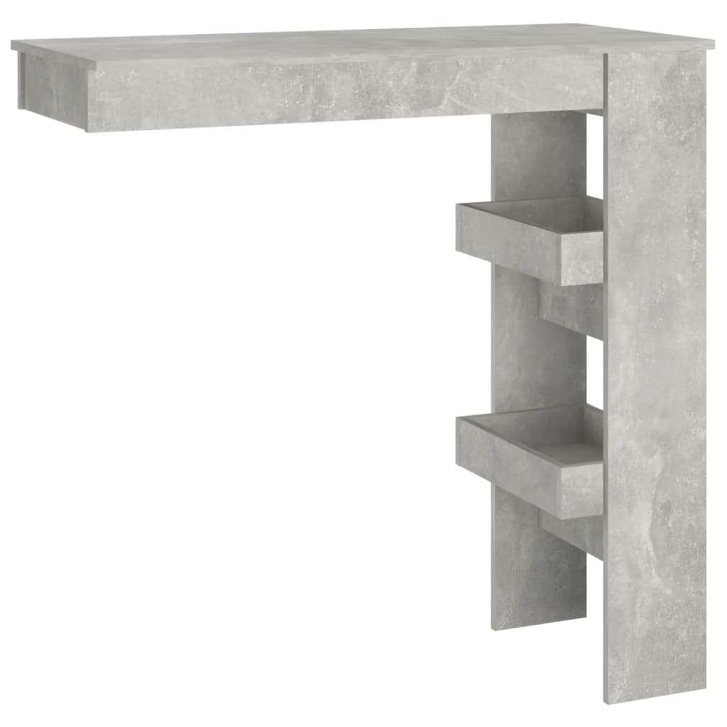 vidaXL Stolik barowy, szary, 102x45x103,5 cm, materiał drewnopochodny