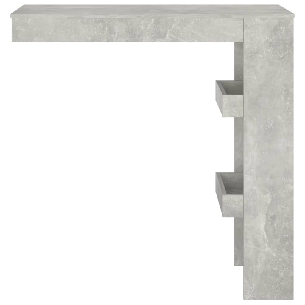 vidaXL Stolik barowy, szary, 102x45x103,5 cm, materiał drewnopochodny