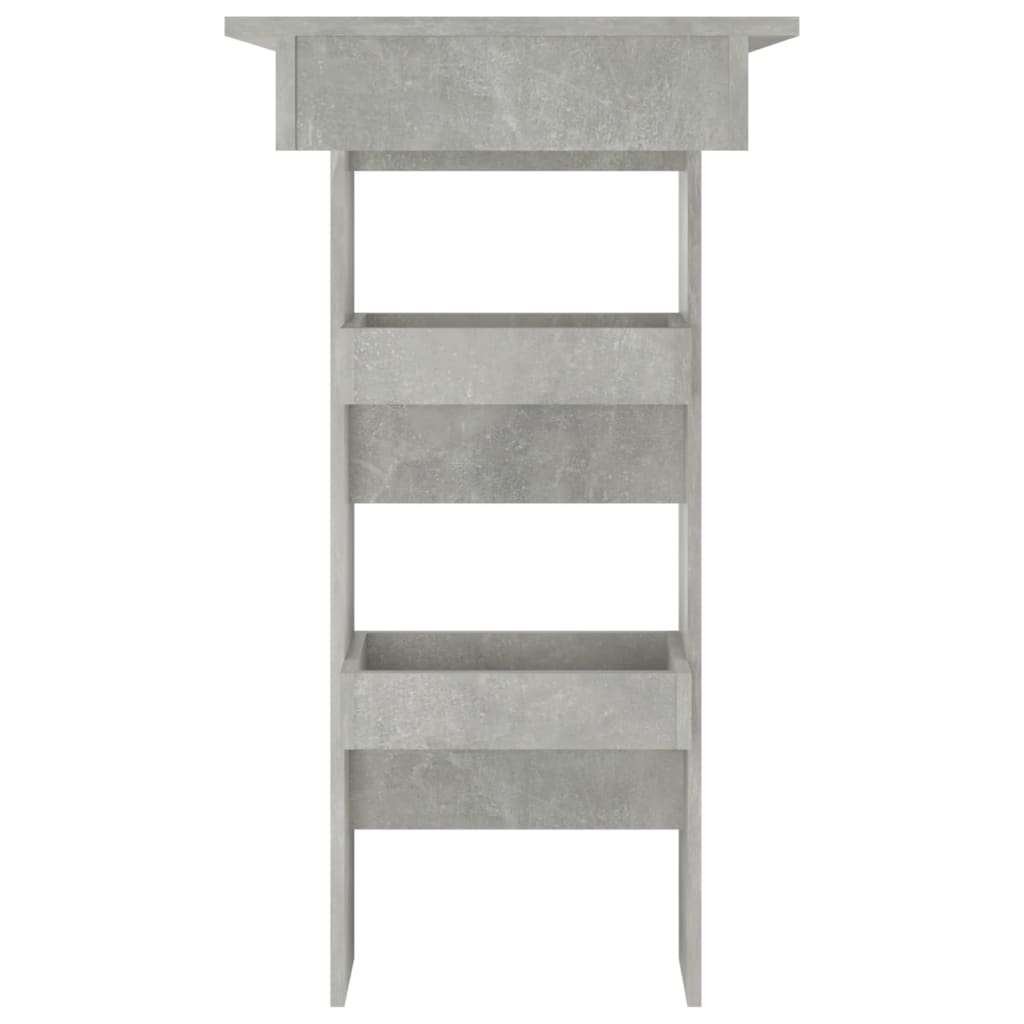 vidaXL Stolik barowy, szary, 102x45x103,5 cm, materiał drewnopochodny