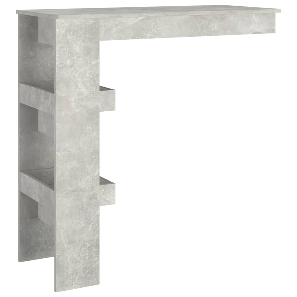 vidaXL Stolik barowy, szary, 102x45x103,5 cm, materiał drewnopochodny