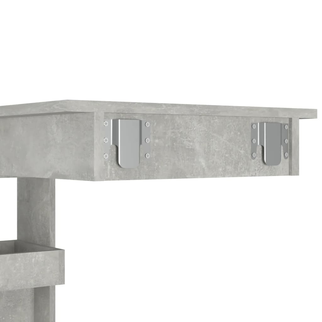 vidaXL Stolik barowy, szary, 102x45x103,5 cm, materiał drewnopochodny