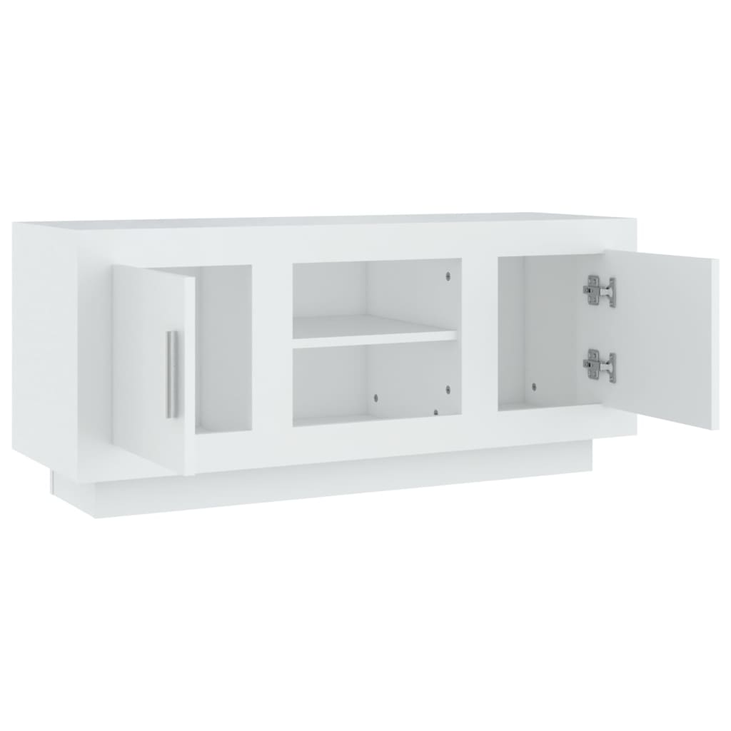 vidaXL Szafka pod TV, biała, 102x35x45 cm, materiał drewnopochodny