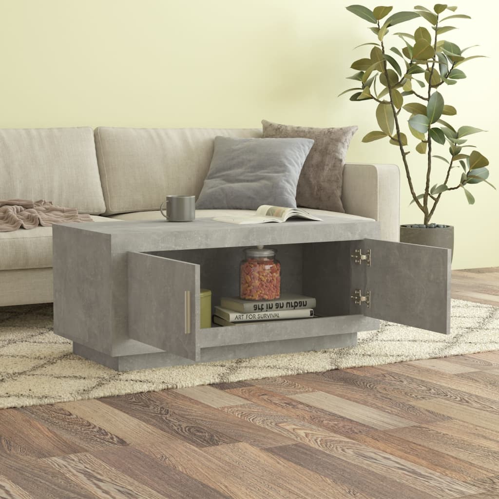 vidaXL Stolik kawowy, betonowy, 102x50x45 cm, materiał drewnopochodny