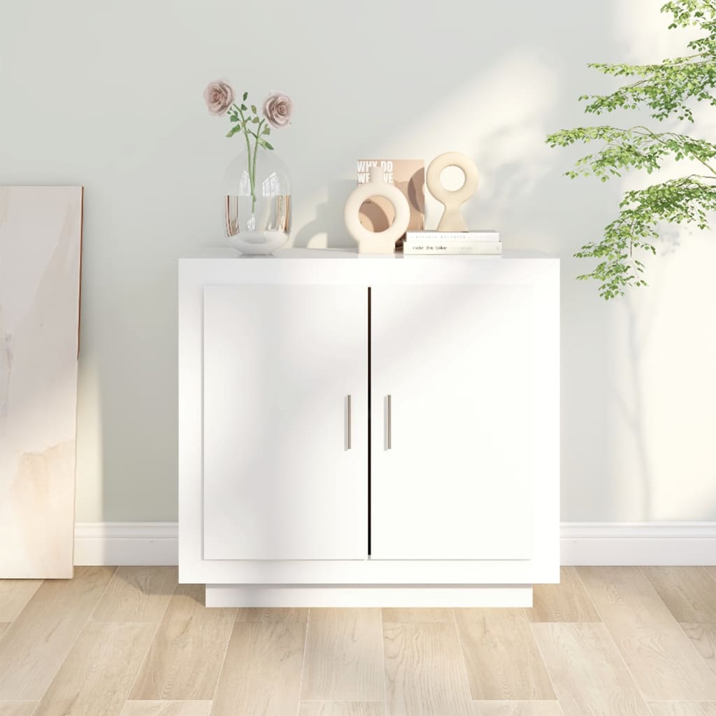 vidaXL Szafka, biała, 80x40x75 cm, materiał drewnopochodny