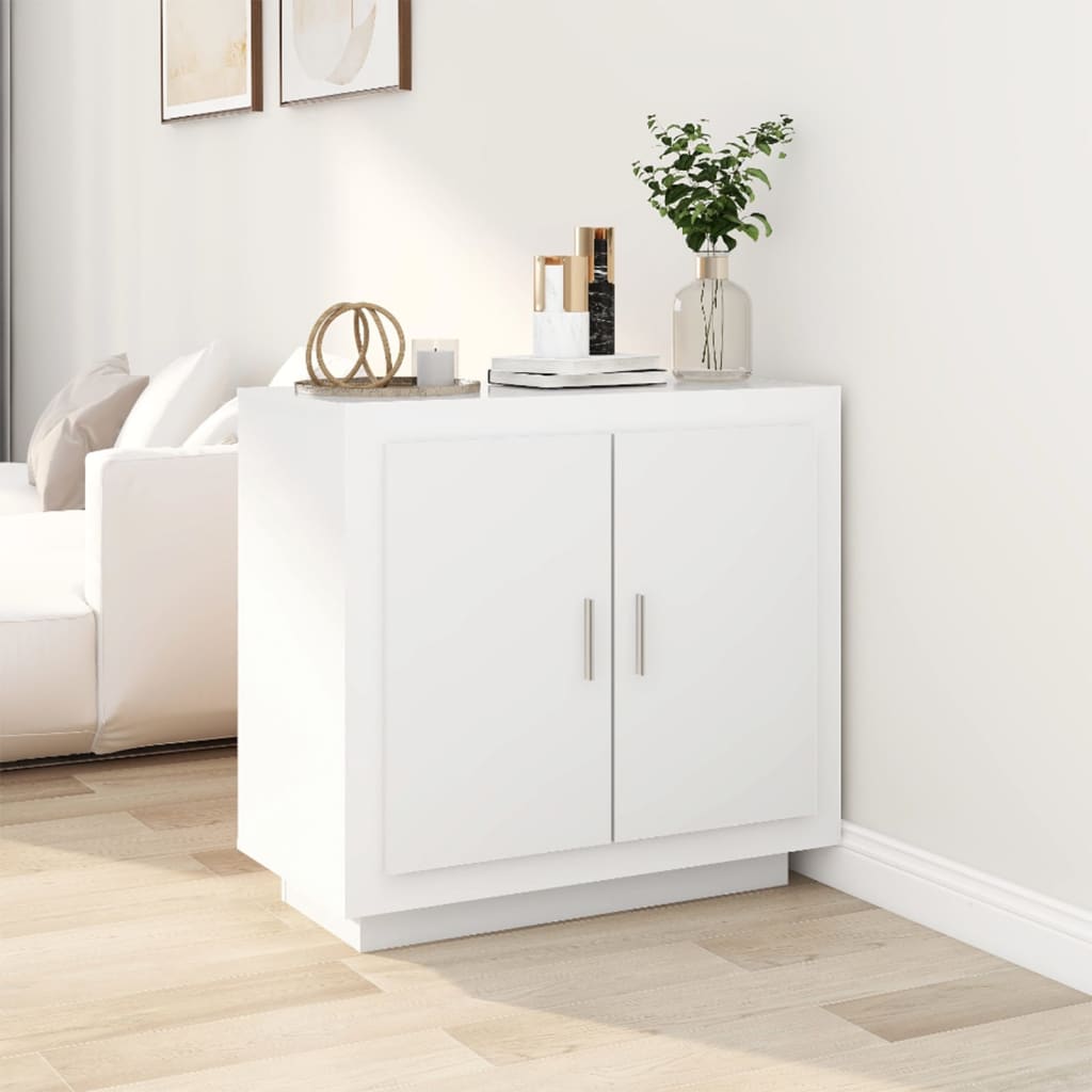 vidaXL Szafka, biała, 80x40x75 cm, materiał drewnopochodny