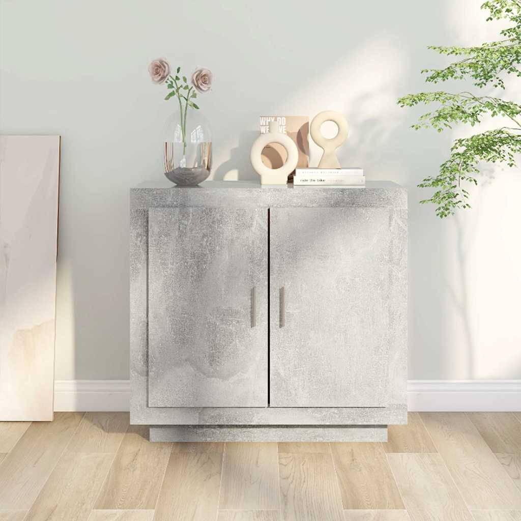 vidaXL Szafka, szarość betonu, 80x40x75 cm, materiał drewnopochodny