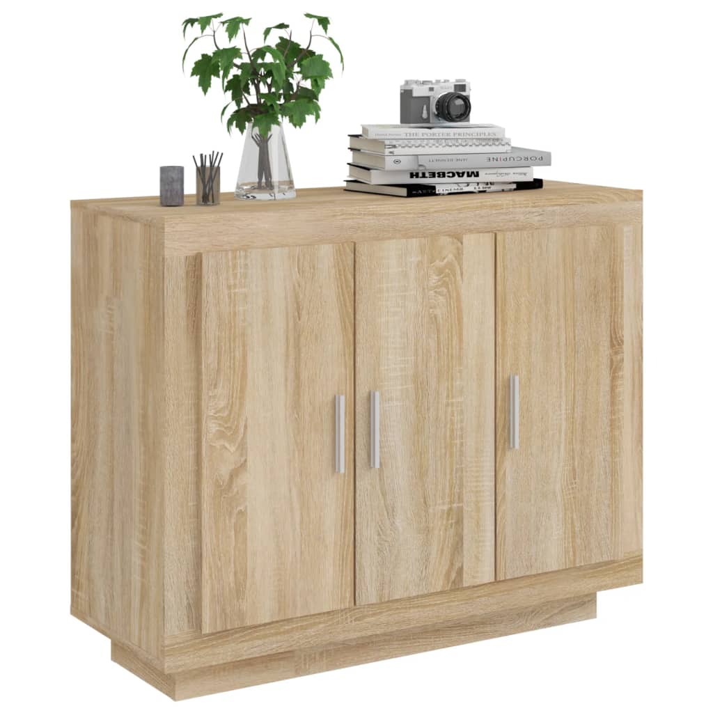 vidaXL Szafka, dąb sonoma, 92x35x75 cm, materiał drewnopochodny