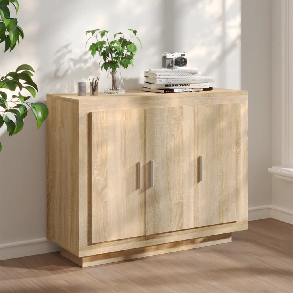 vidaXL Szafka, dąb sonoma, 92x35x75 cm, materiał drewnopochodny