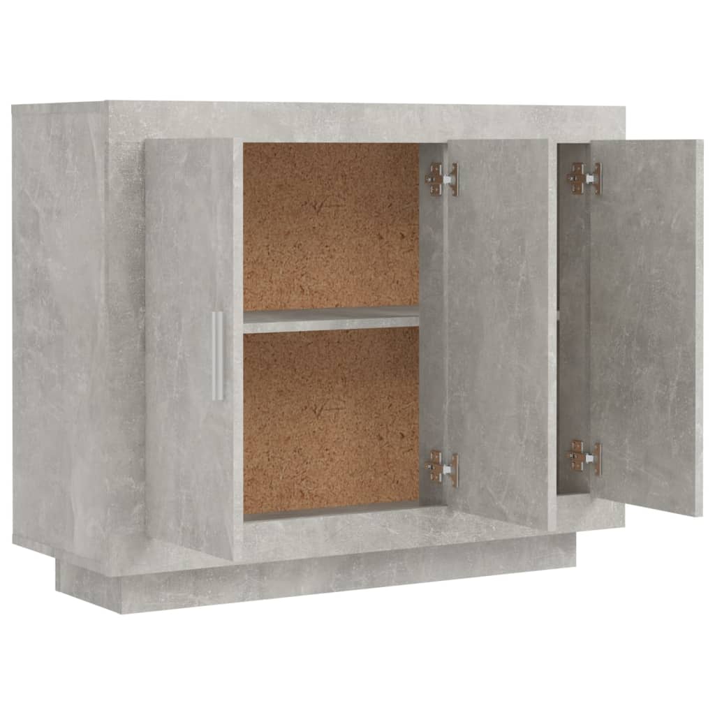 vidaXL Szafka, szarość betonu, 92x35x75 cm, materiał drewnopochodny