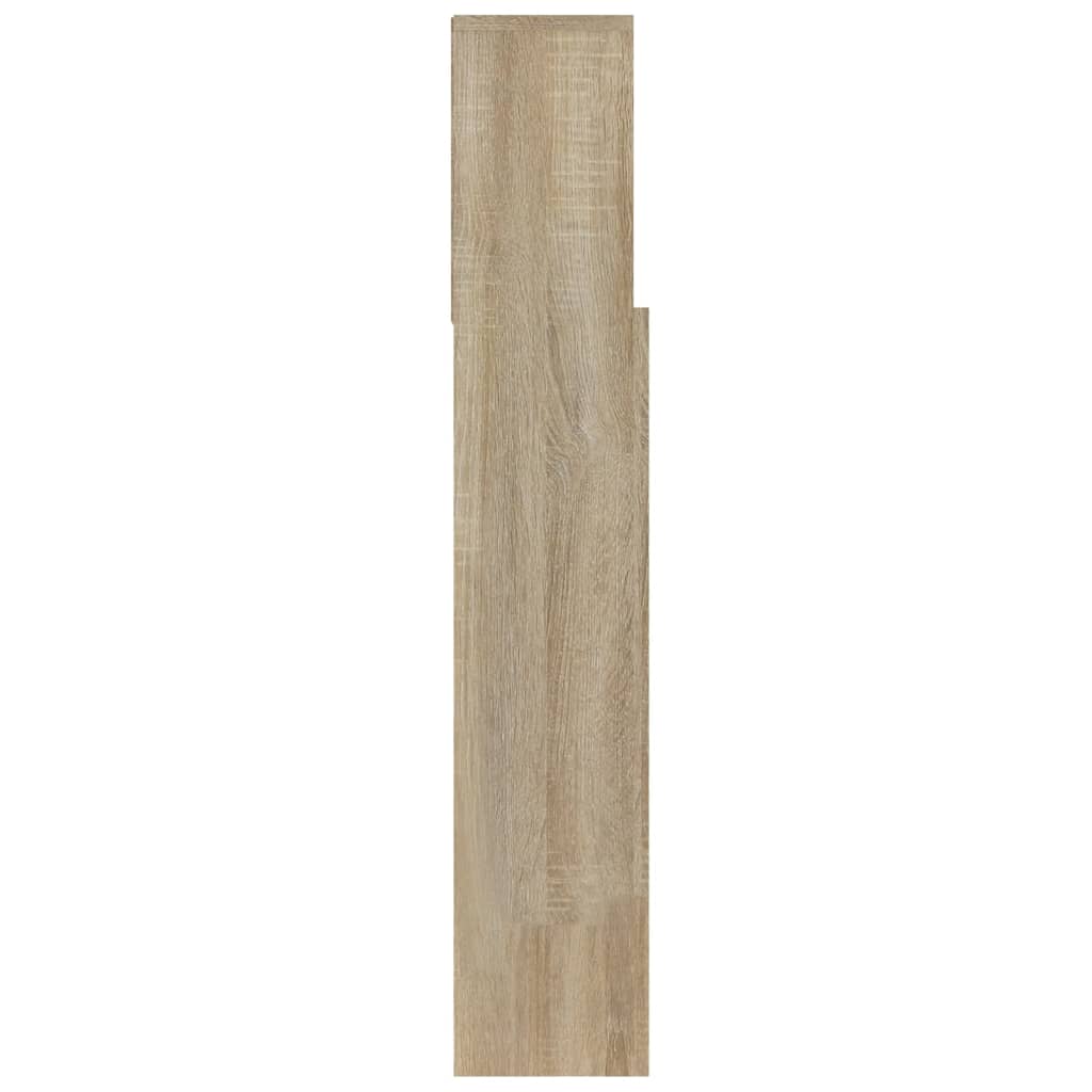 vidaXL Wezgłowie łóżka z półkami, dąb sonoma, 100x19x103,5 cm