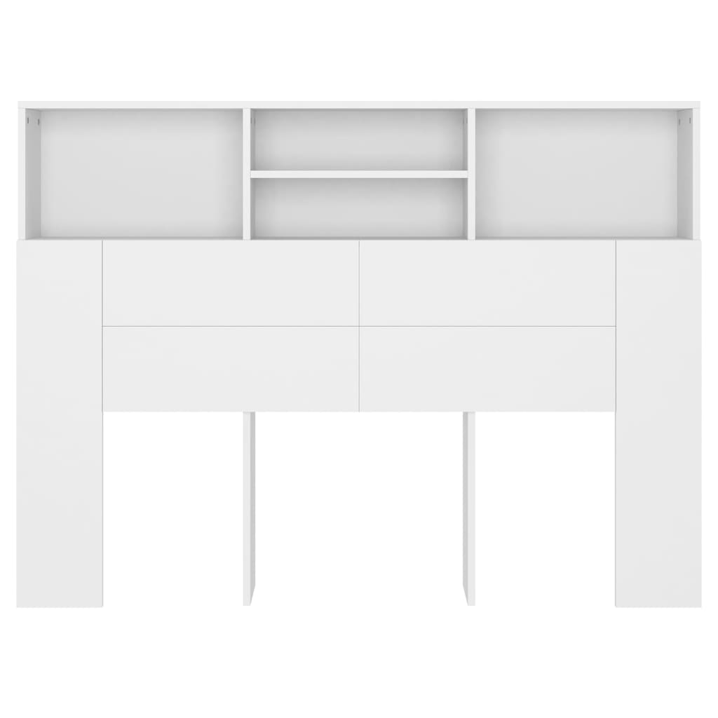 vidaXL Szafka zagłówkowa biała 140x19x103,5 cm