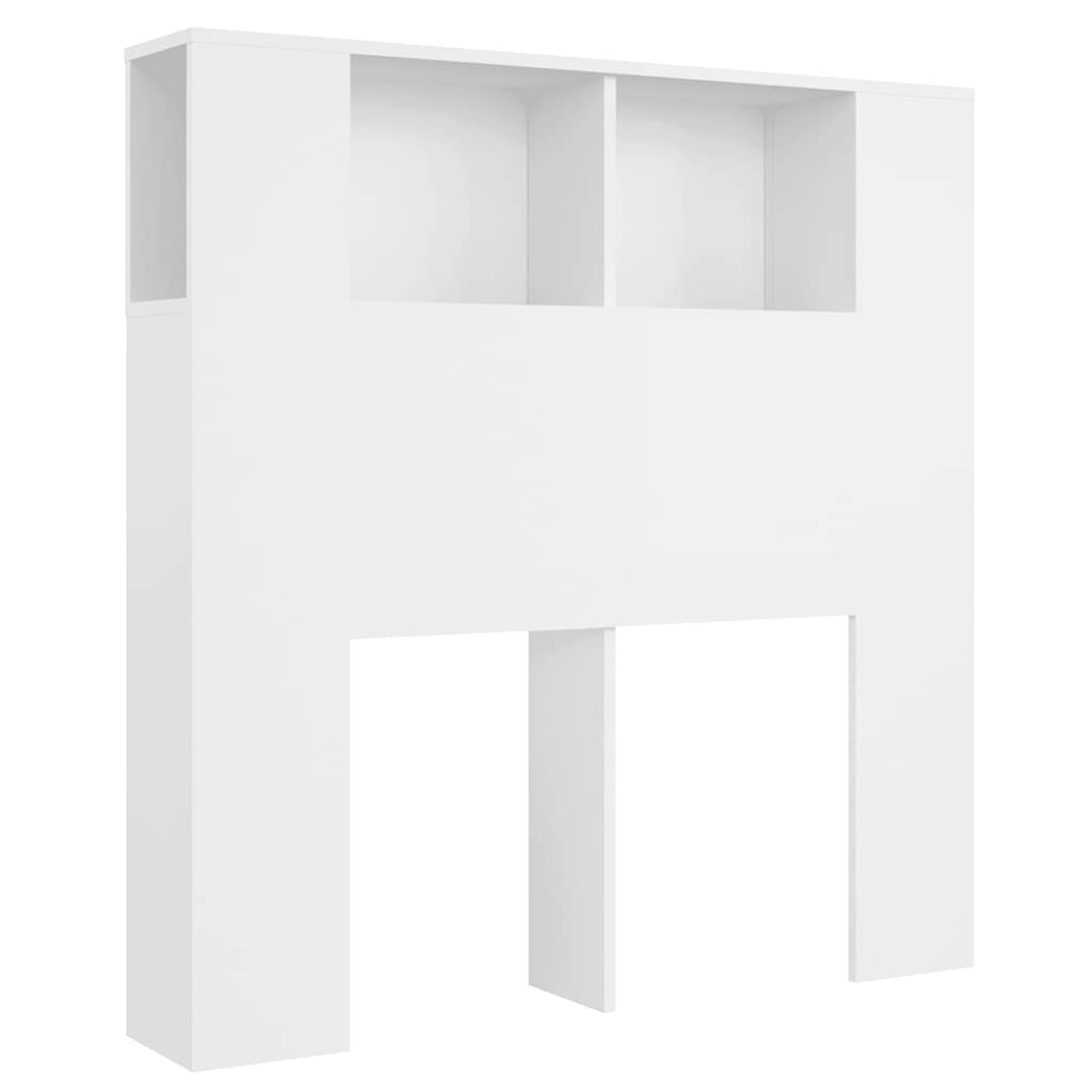 vidaXL Szafka zagłówkowa biała 100x18,5x102,5 cm