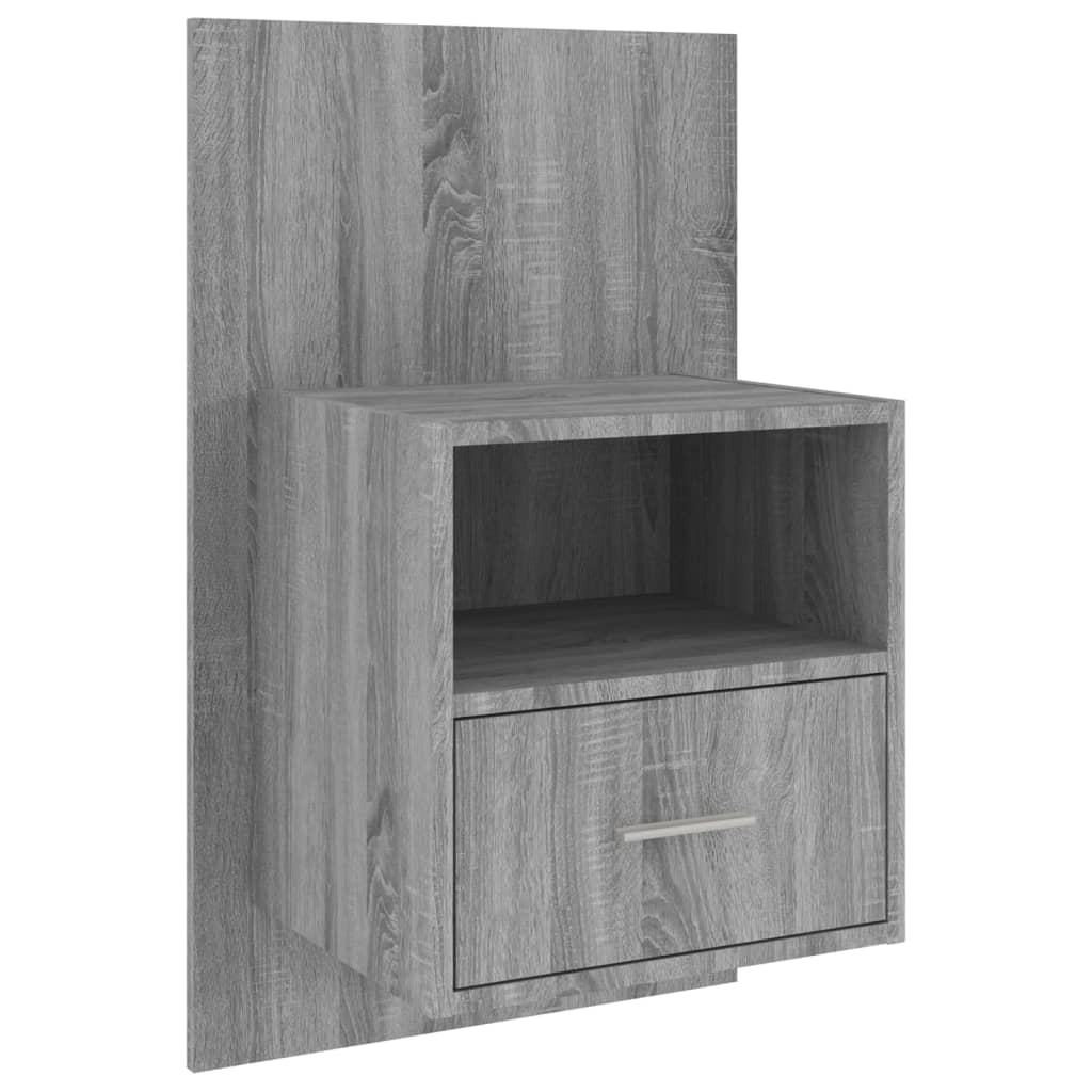 vidaXL Wiszące szafki nocne, 2 szt., szary dąb sonoma