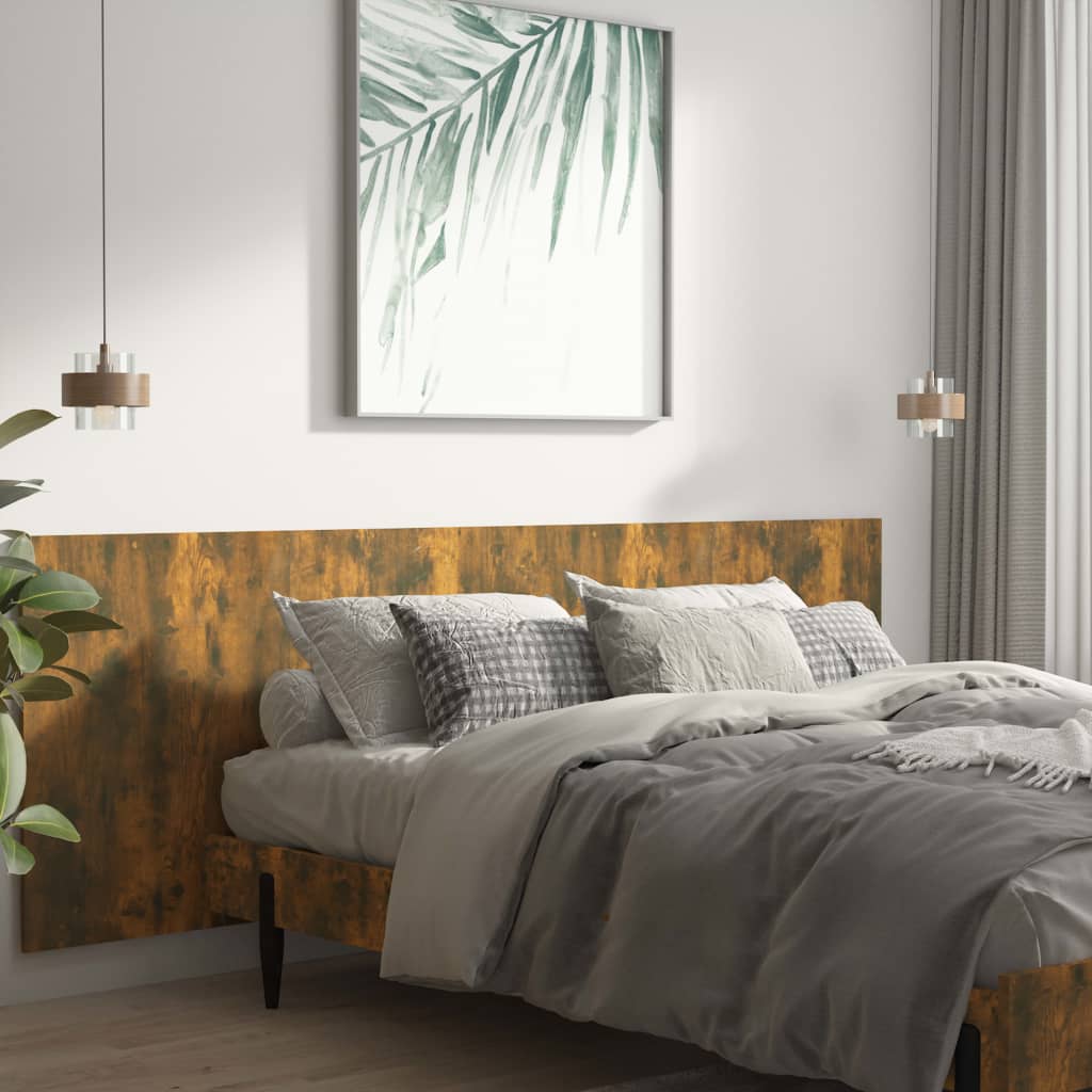vidaXL Wezgłowie łóżka, przydymiony dąb, 240x1,5x80 cm
