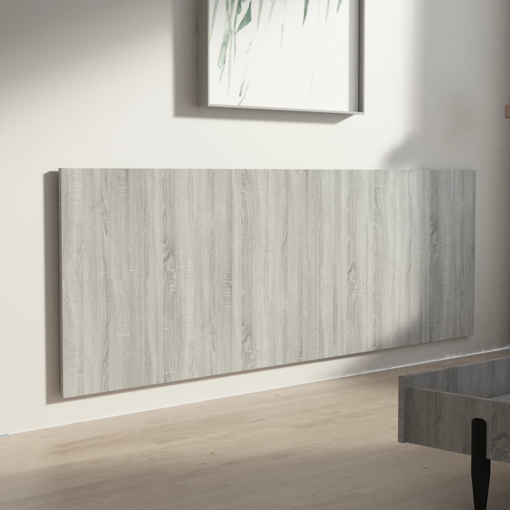 vidaXL Wezgłowie łóżka, szary dąb sonoma, 240x1,5x80 cm
