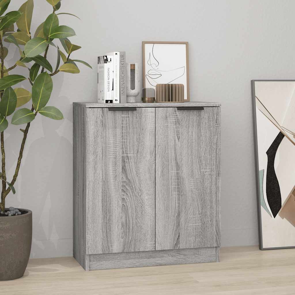 vidaXL Szafka, szary dąb sonoma, 60x30x70 cm, materiał drewnopochodny