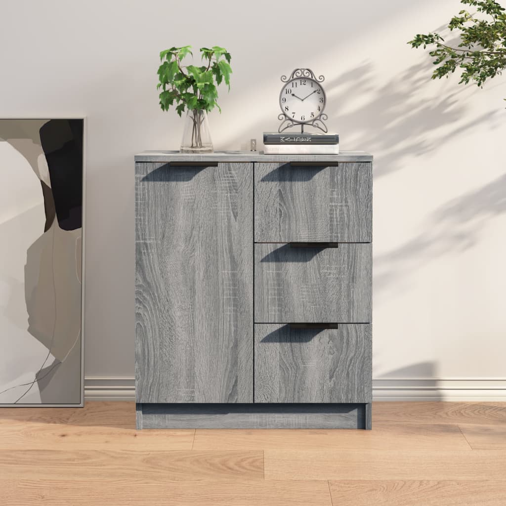 vidaXL Szafka, szary dąb sonoma, 60x30x70 cm, materiał drewnopochodny